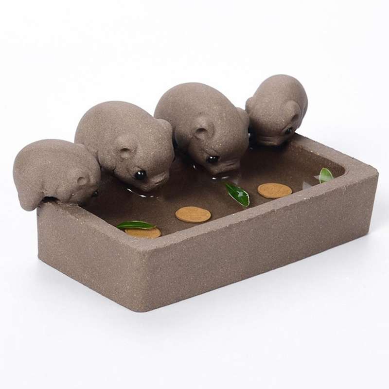 Purple Clay Tea Pet Drink Water Chinese Kung Fu Tea Home Decoration