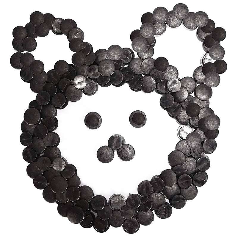 500pcs Black 16mm Buttons,for Back Panels,children's Shoe Decorations