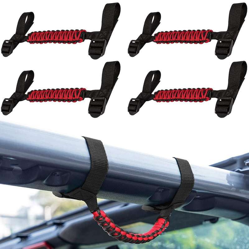 Car Roof Armrest Grab Rope for Jeep Wrangler Cj Yj Tj 1995-2020 Red