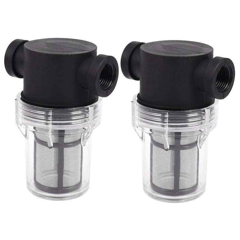 2x Mesh Strainer Water Pump Filter High Flow Pipeline Filter