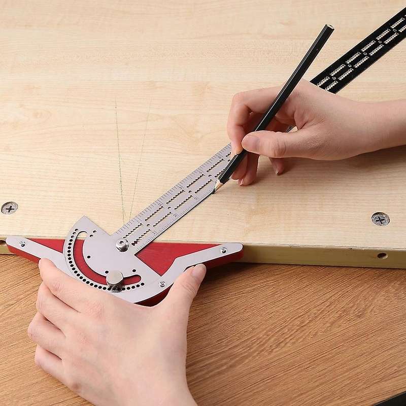 T-type Woodworkers Edge Rule Measuring Marking Scriber Gauge-15inch