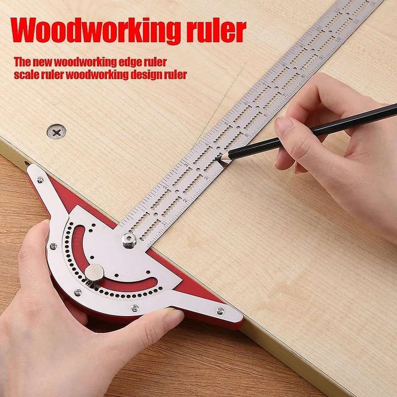 T-type Woodworkers Edge Rule Measuring Marking Scriber Gauge-15inch