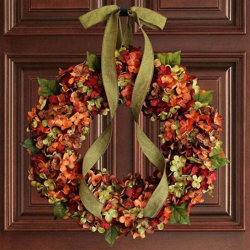 Autumn Wreath Hydrangea Bow Decoration Garland