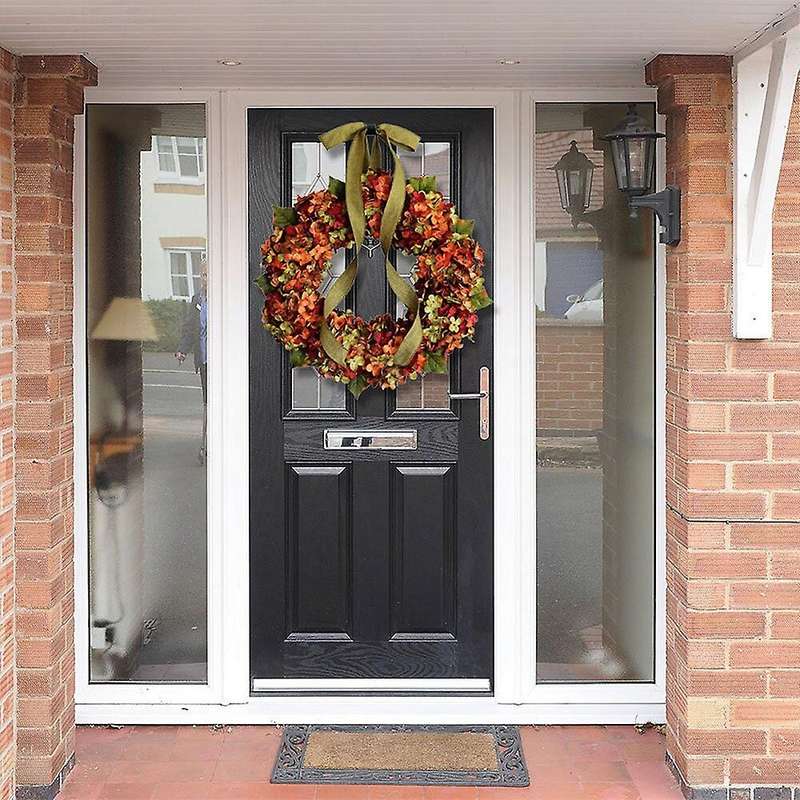 Autumn Wreath Hydrangea Bow Decoration Garland