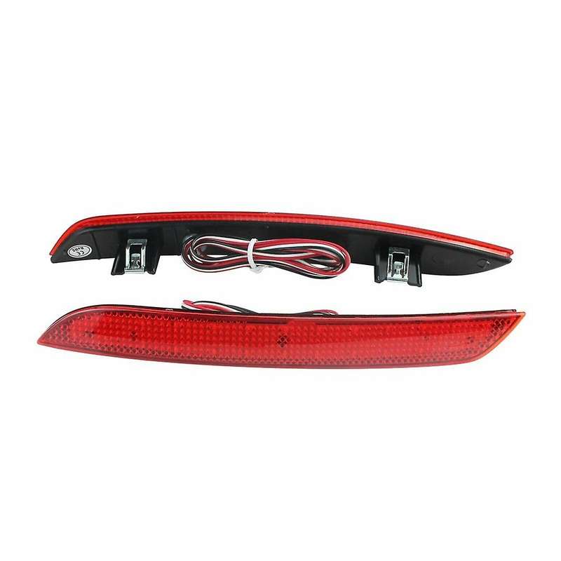 1 Pair Rear Bumper Reflector Brake Lights Led Signal Stop Lamps
