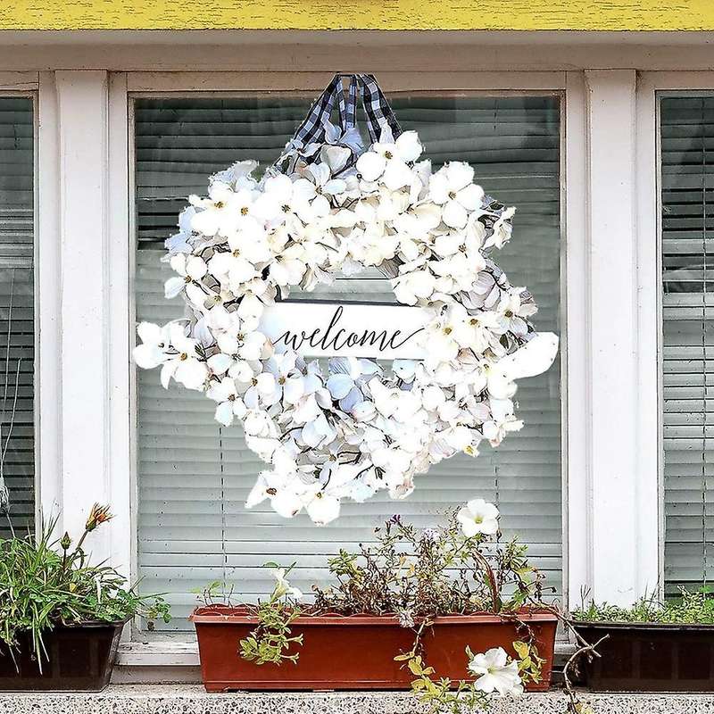 Wreaths for Front Door,wreaths with Welcome Sign,home Door Decoration