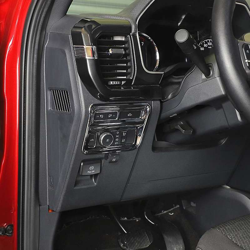 Headlight Switch Control Panel Trim Stickers for Ford F150,silver