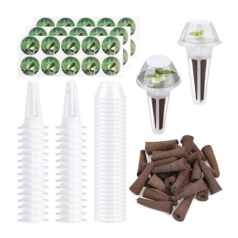 Plant Pod Kit Including 30 Pieces Plant Grow Sponges 30 Pieces Labels