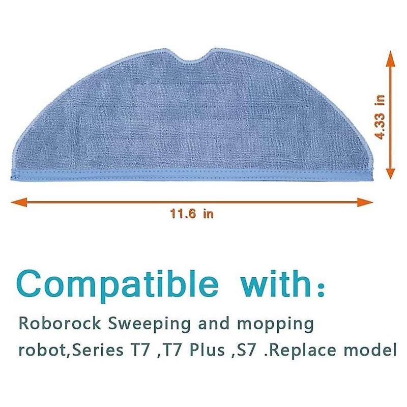 12 Pcs Vacuum Mop Replacement Pads for Xiaomi Roborock