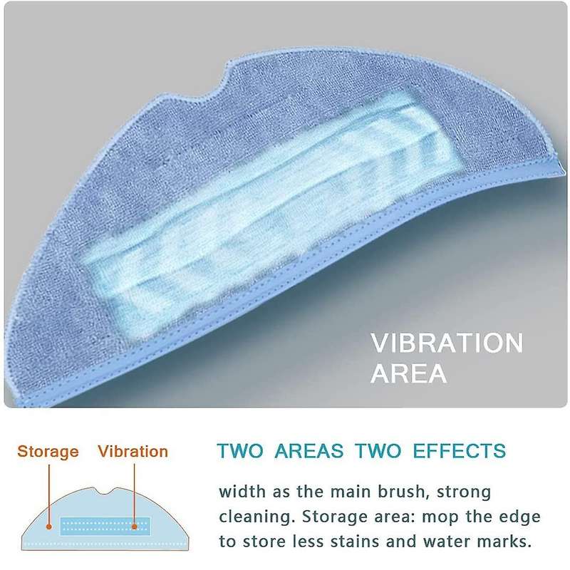 12 Pcs Vacuum Mop Replacement Pads for Xiaomi Roborock