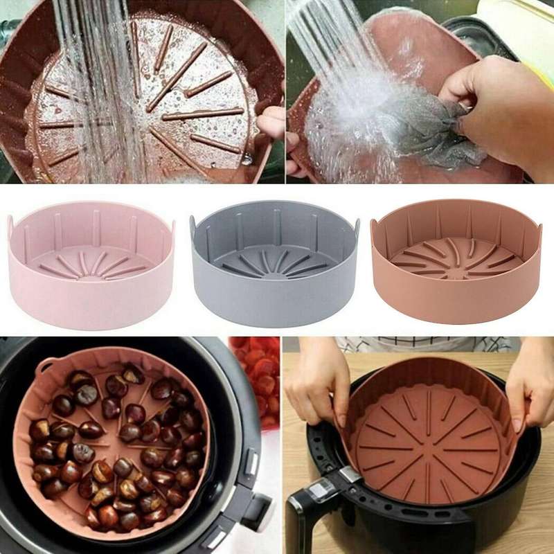 Air Fryer Silicone Pot Air Fryers Oven Kitchen Baking Tray Coffee