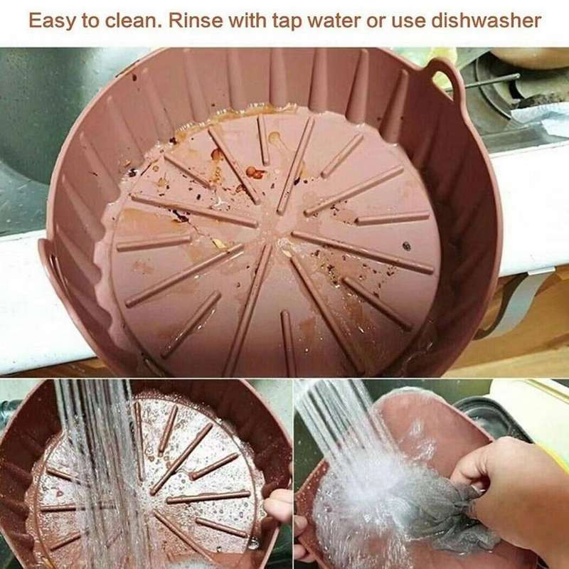 Air Fryer Silicone Pot Air Fryers Oven Kitchen Baking Tray Coffee