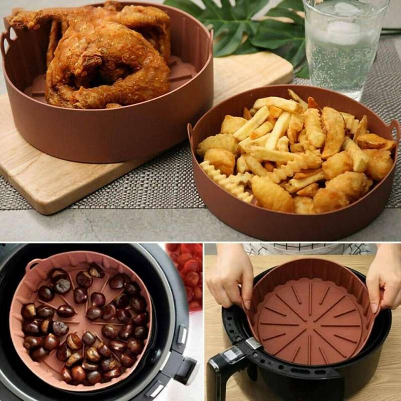 Air Fryer Silicone Pot Air Fryers Oven Kitchen Baking Tray Coffee