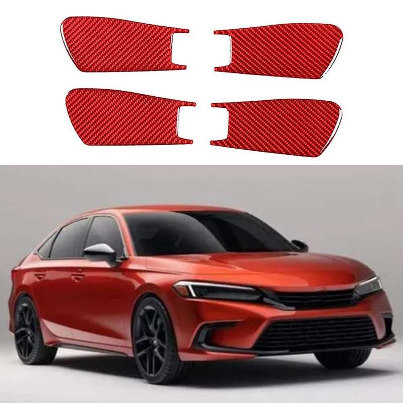 Car Soft Carbon Fiber Inner Door Bowl Sticker Cover Trim