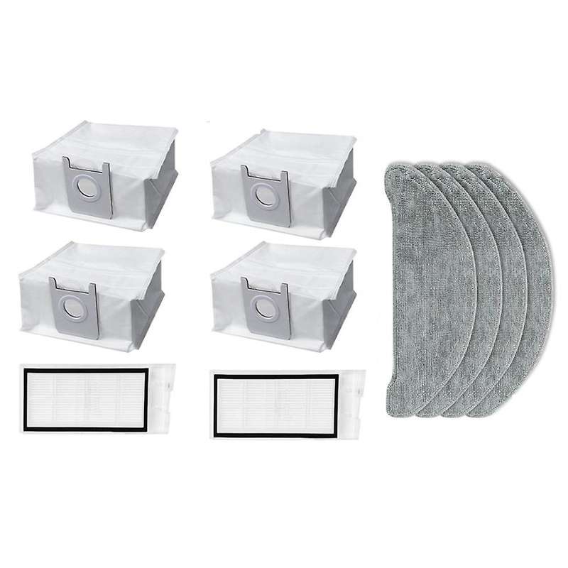 10pcs for Roidmi Eve Plus Washable Hepa Filter Dust Bag Mop Cloth