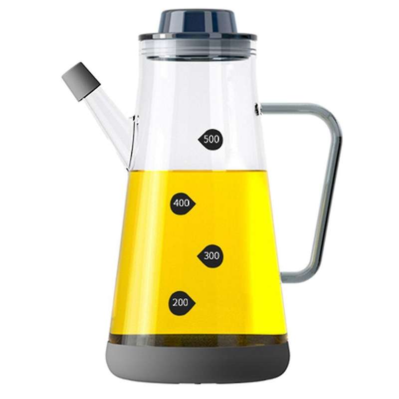 500ml Kitchen Oil Bottle Automatic Seasoning Vinegar Bottle Gray