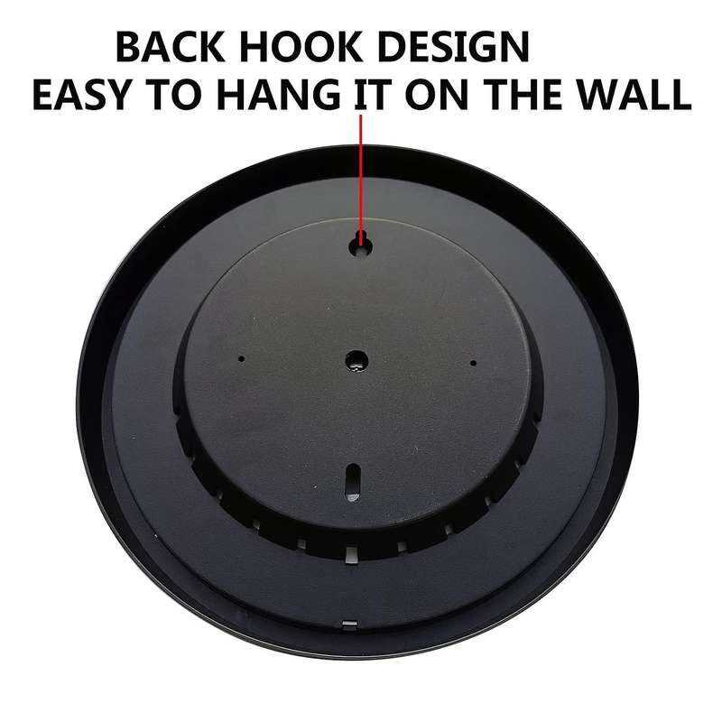 Indoor Outdoor Thermometer Garden Large Number 10 In Diameter(black)