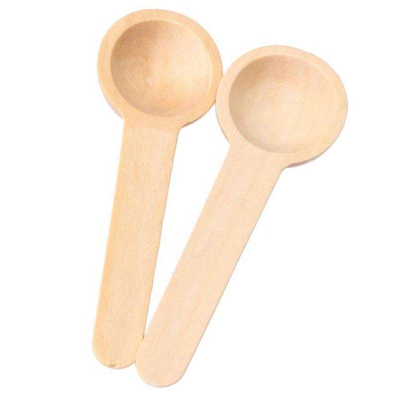 100pcs Wooden Cooking Spoons Tool Salt Seasoning Coffee Spoons