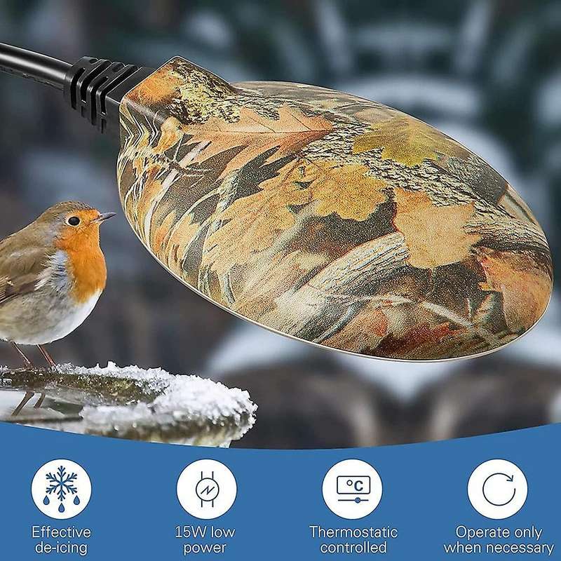 Protable Bird Bath De-icer Heater Outdoors Pond De-icer(colorful)
