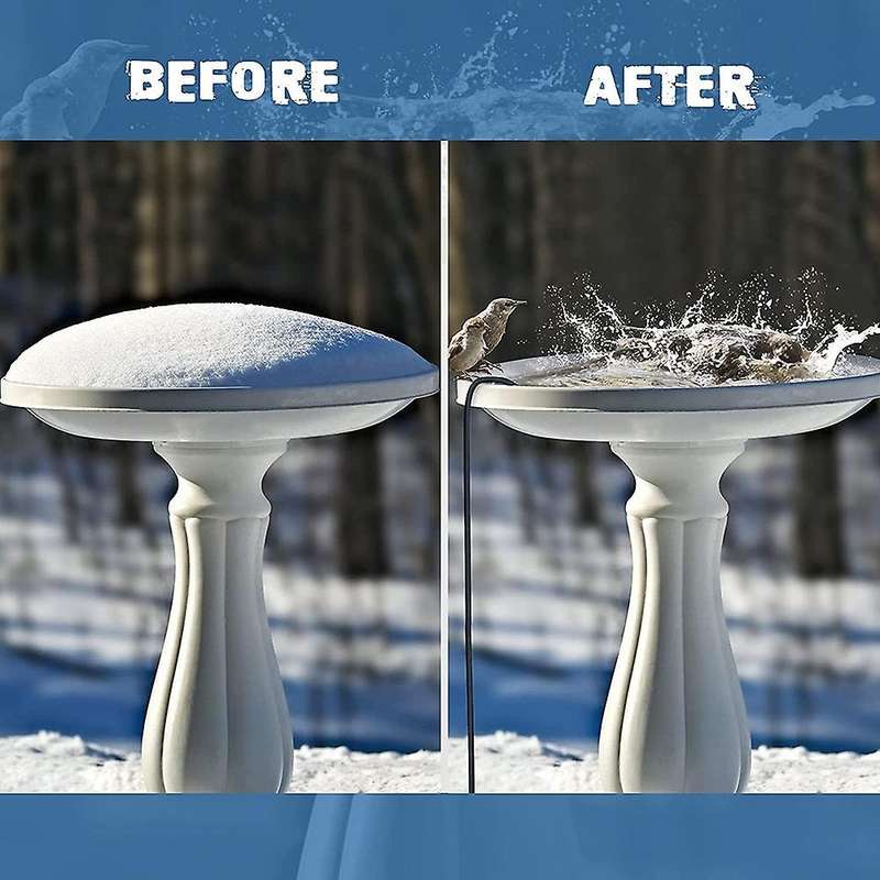 Protable Bird Bath De-icer Heater Outdoors Pond De-icer(colorful)