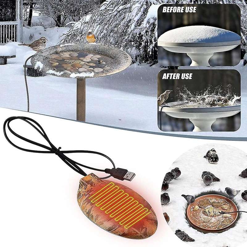 Protable Bird Bath De-icer Heater Outdoors Pond De-icer(colorful)