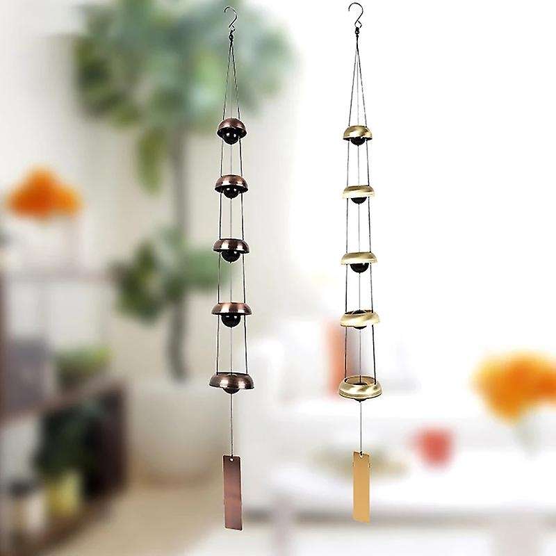 Home Gift Temple Wind Chime Blessing Yard Balcony Ornament -brass