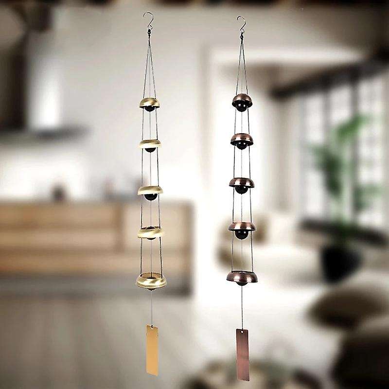 Home Gift Temple Wind Chime Blessing Yard Balcony Ornament -brass