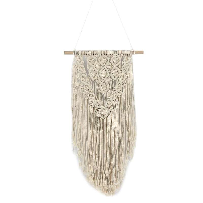 Macrame Boho Wall Hanging Decor, Geometric Woven Tapestry Chic
