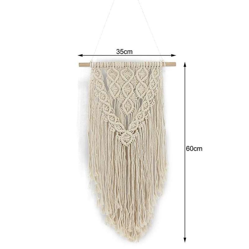 Macrame Boho Wall Hanging Decor, Geometric Woven Tapestry Chic