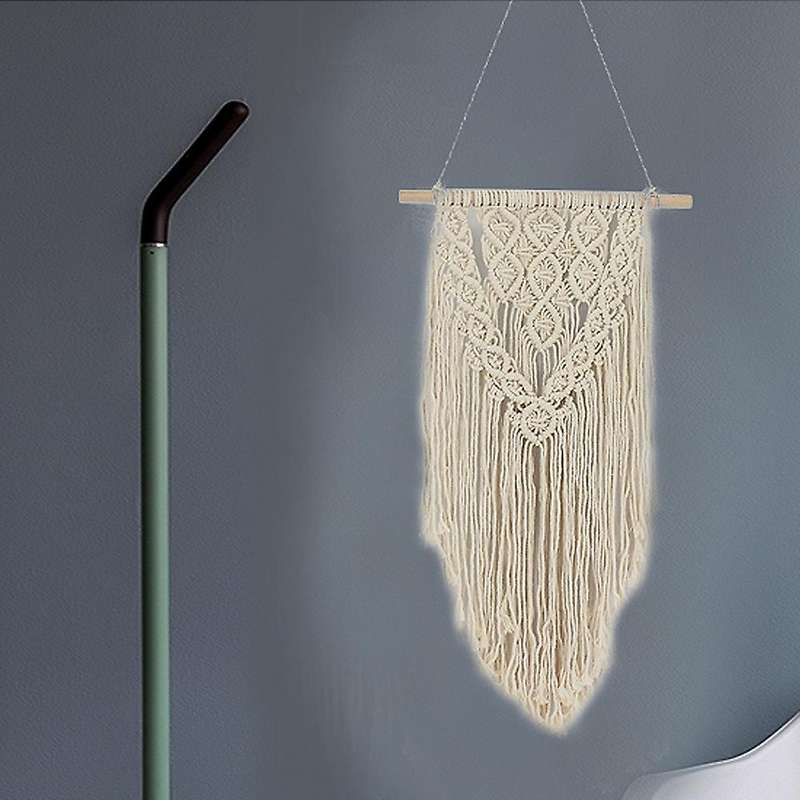 Macrame Boho Wall Hanging Decor, Geometric Woven Tapestry Chic
