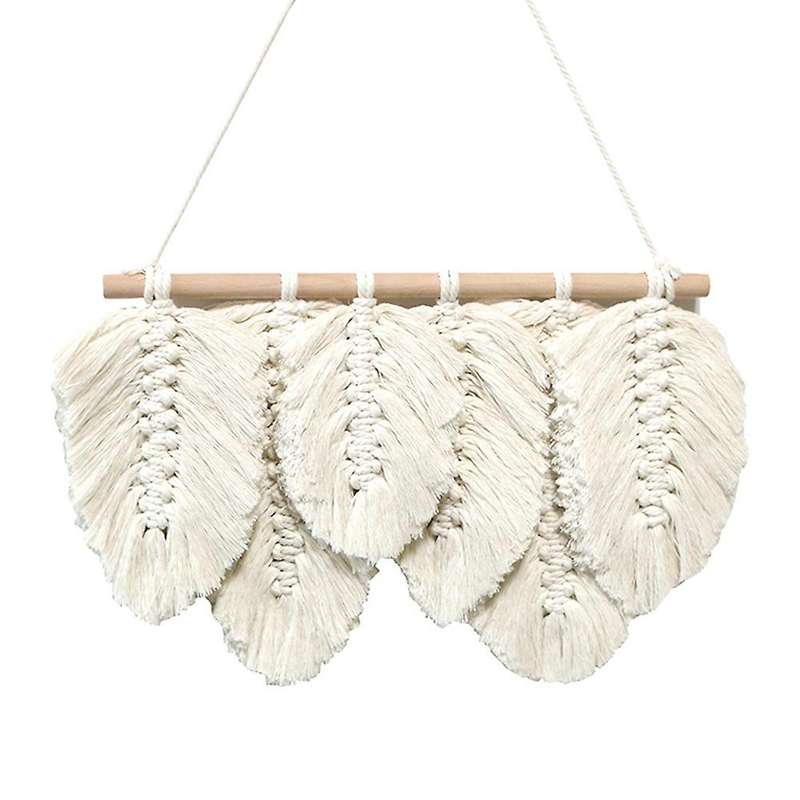 Hand-woven Macrame Wall Hanging Feathered Tapestry Home Decoration