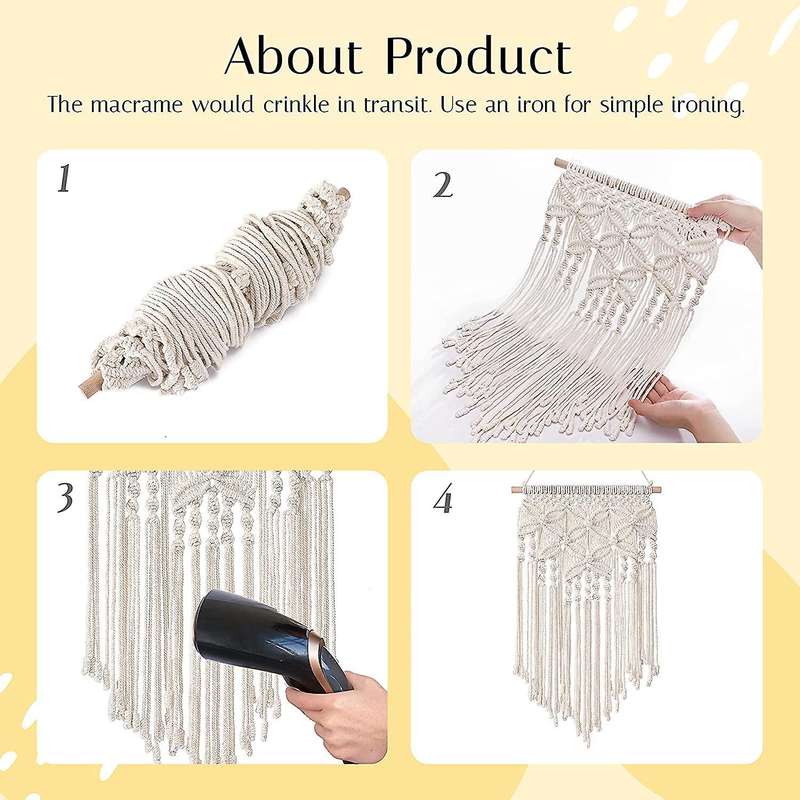 Macrame Wall Hanging Tapestry Woven Wall Decor Boho Wall Art Chic