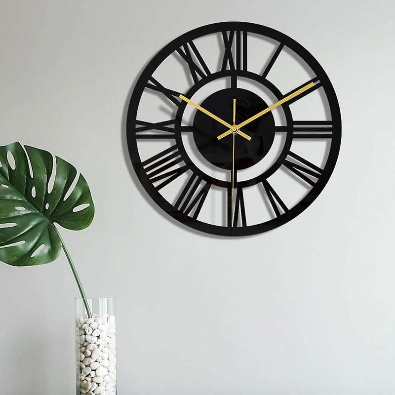 Roman Numerals Acrylic Wall Clock 11.8 Inch for Room Home Decorative