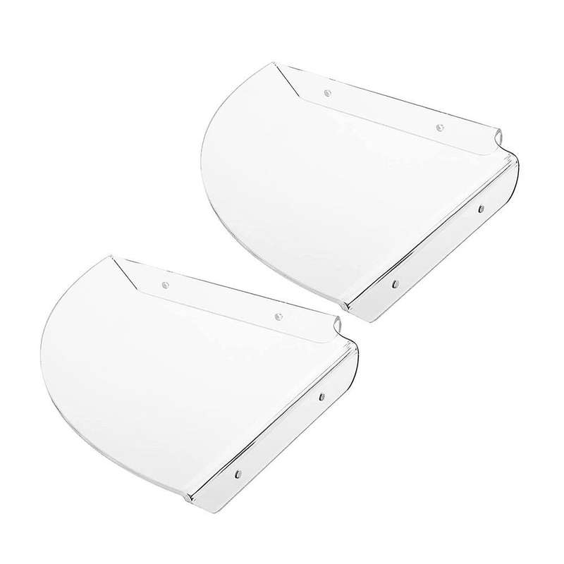 2pcs Acrylic Corner Shelf Floating Wall Storage Display Holder,clear