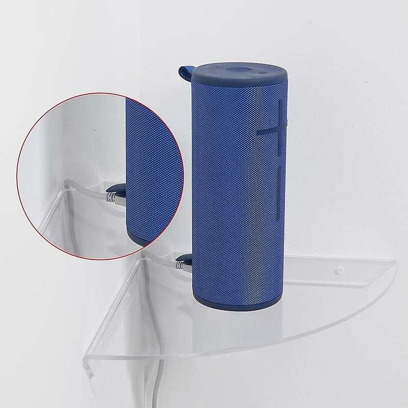 2pcs Acrylic Corner Shelf Floating Wall Storage Display Holder,clear