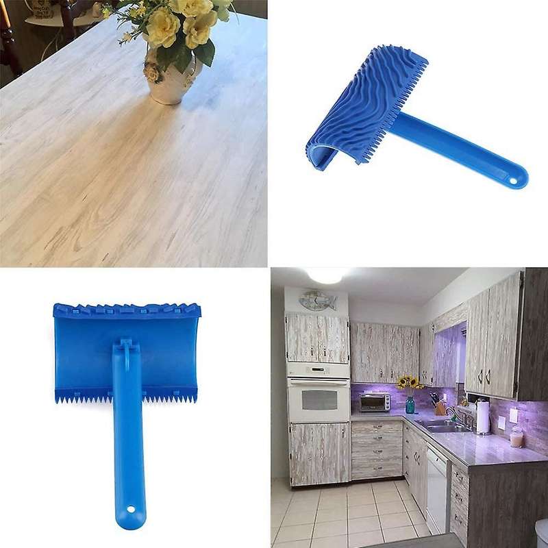 3pc Wood Graining Painting Tool Set for Wall Decoration 7 Inch Roller