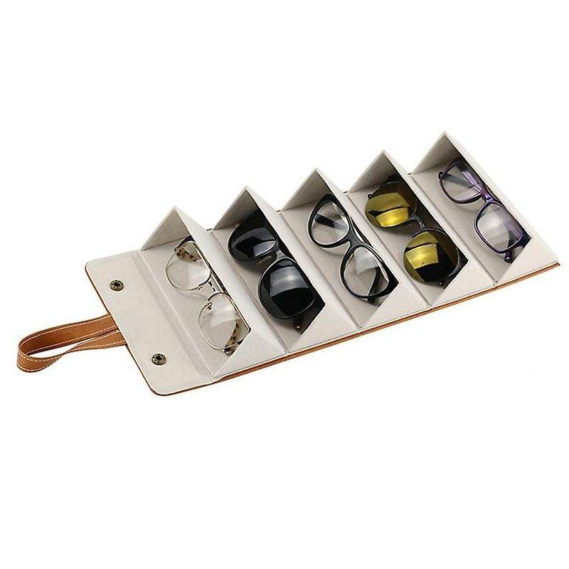Glasses Organizer 5 Slots Foldable Hanging Eyewear Display Holder