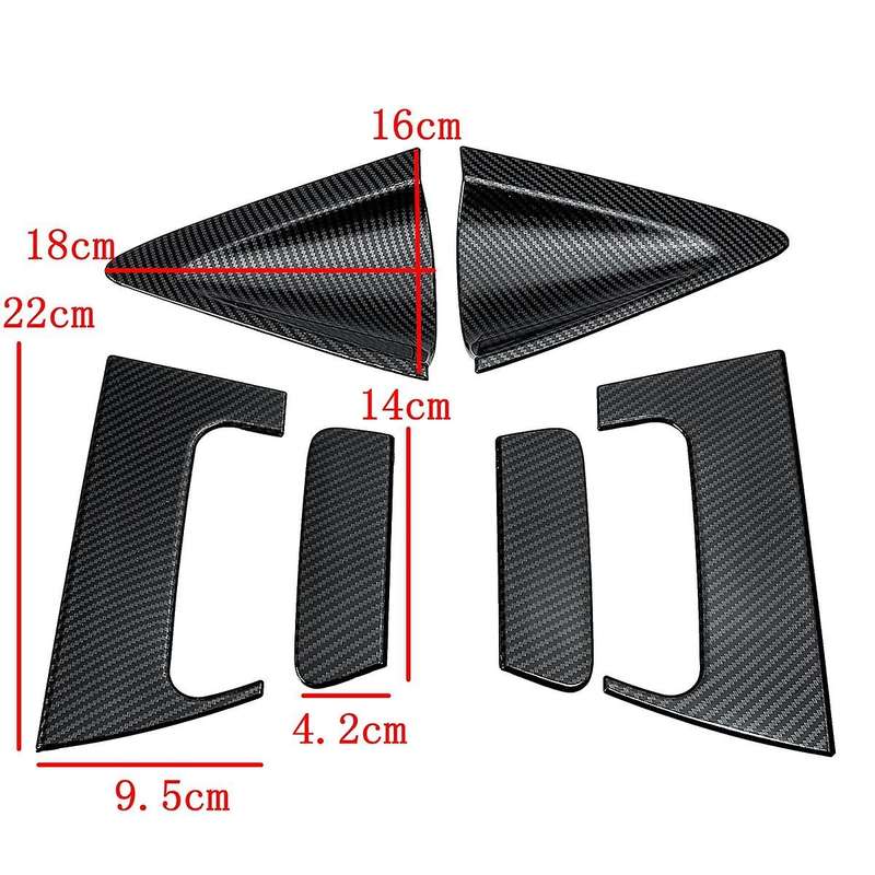 Car Carbon Fiber Side Rear Door Handle Cover for Honda Hr-v Hrv 16-18