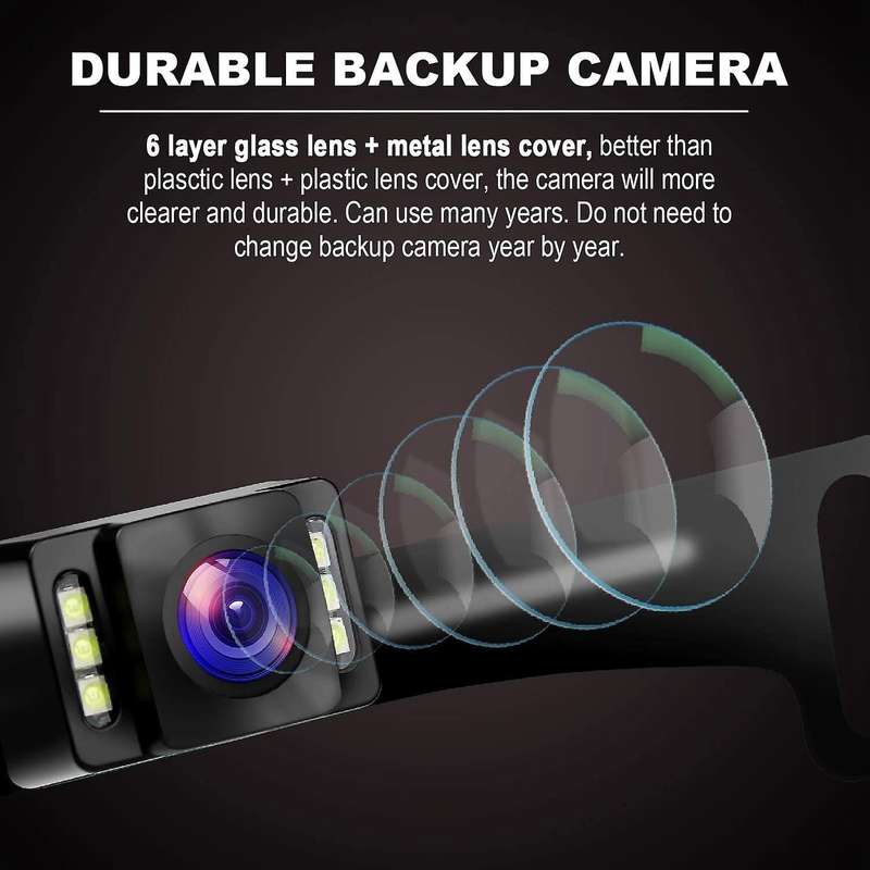 Car Rear View Backup Camera with 6 Led Front & Back Up Camera