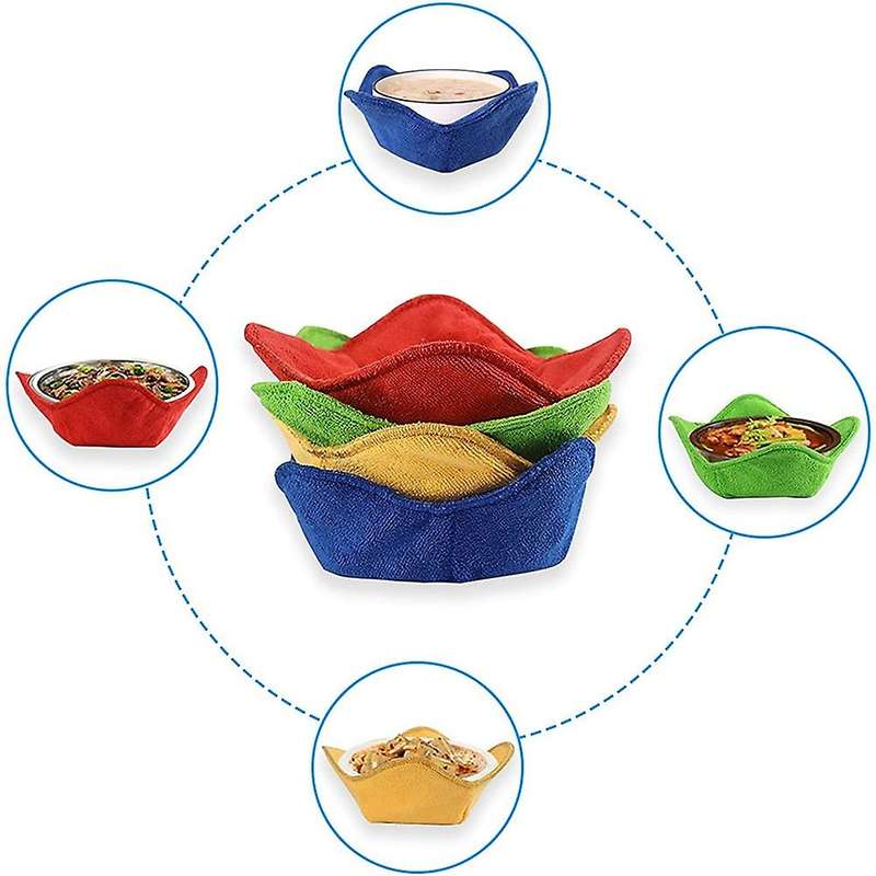 Microwave Bowl Holders for Hot Food Set Of 4 for Bowl Hot Pads