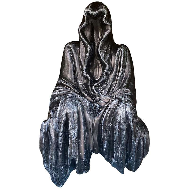 Reaper Sitting Statue Resin Black Desktop Ornament Gothic Sculpture