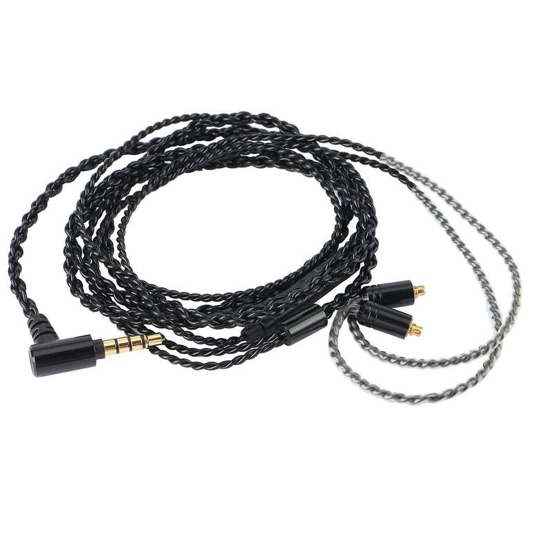 3.5mm Headphone Upgrade Cable with Mic Silver Plated Wire Headset