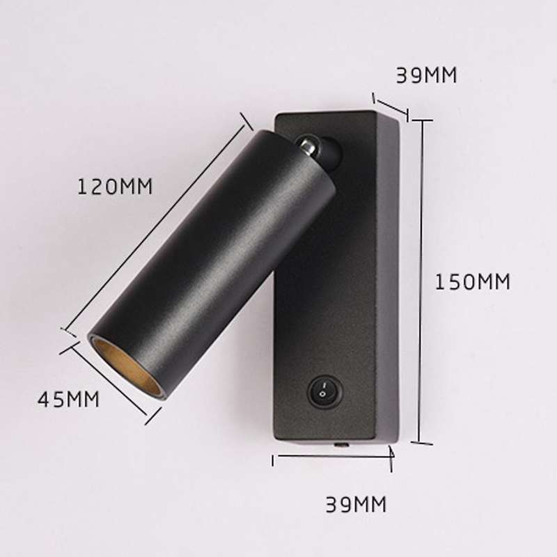 Led Wall Lamp Spotlight 3w 4000k Living Room Bedroom Bedside, A
