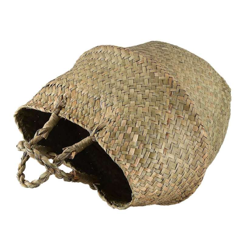 Woven Seagrass Basket, Woven Seagrass Tote Belly Basket for Storage