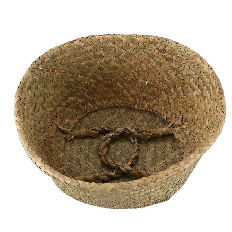 Woven Seagrass Basket, Woven Seagrass Tote Belly Basket for Storage