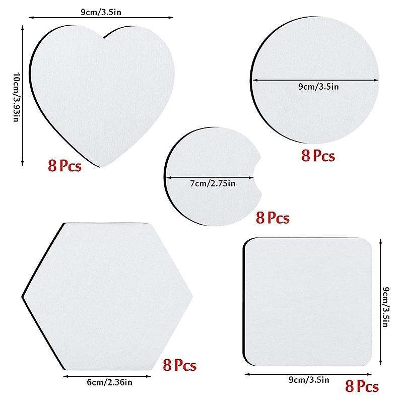 Sublimation Blank Coasters Heat Transfer Rubber for Diy Crafts