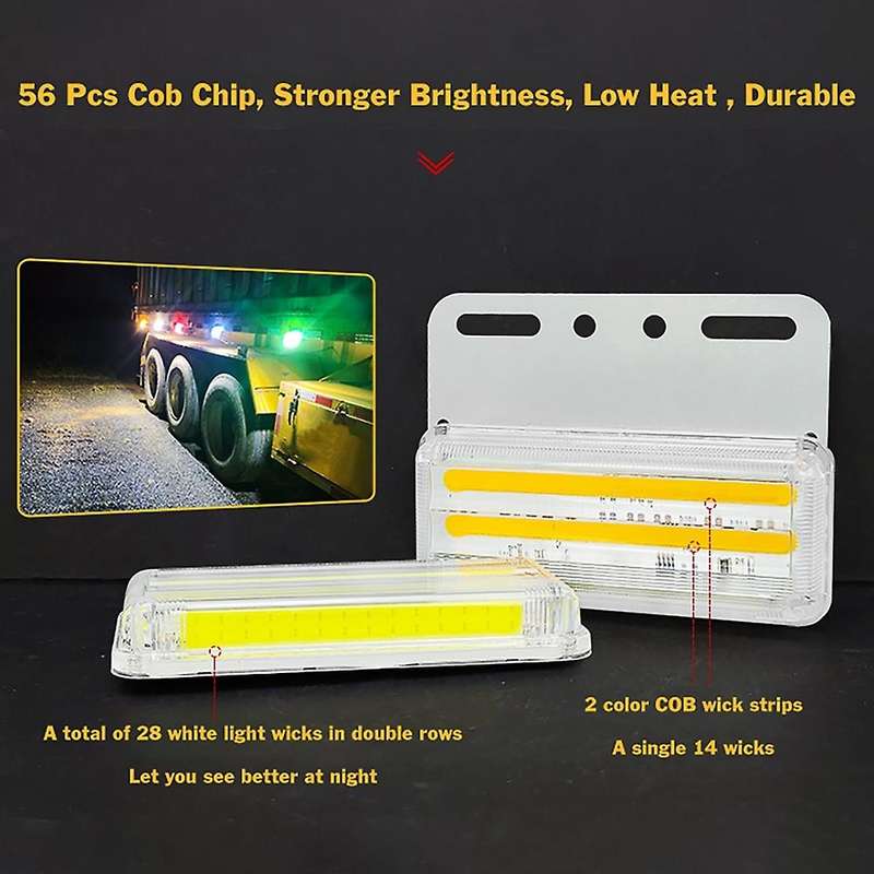 4pcs/set Bright Led Turning Lights 24v 56 Led for Car Trucks White