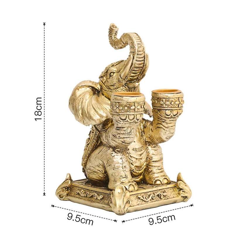Candle Holder Elephant Golden Wedding Home Bar Christmas Decoration