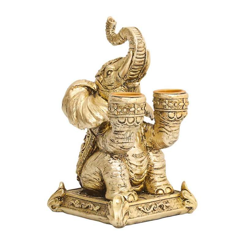 Candle Holder Elephant Golden Wedding Home Bar Christmas Decoration