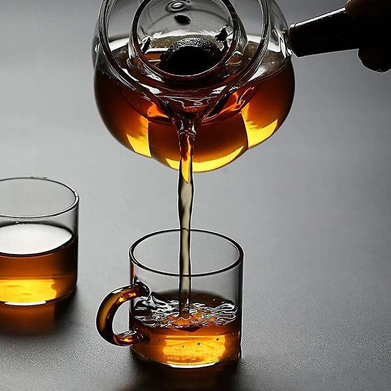 Teapot, with Strainer, Transparent Teapot High Temperature Glass, 1